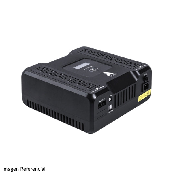 UPS Astra 1000VA600W 110V 12 Tomas con USB, RJ45 y Panel LCD - AR1000-diagonal