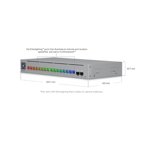 Ubiquiti-UniFi-Pro-Max-16-Port-2,5G-1G-Managed-Network-Switch-10G-SFP+Layer-3-PoE+