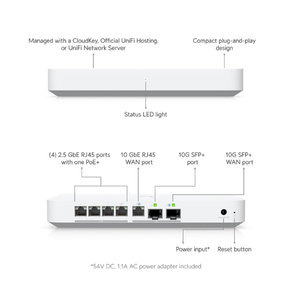 Cloud-Gateway-Ubiquiti-Desktop-10G-independiente-con-switch-4-puertos-2,5-GbE-integrado