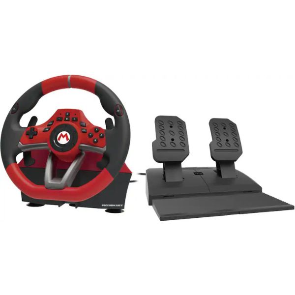 Volante Gaming Visco Mario Kart Racing Wheel Pro Deluxe para Nintendo Switch - Pedales Incluidos - 873124008616