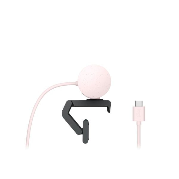 Webcam-Logitech-Brio-500-rosado-lateral