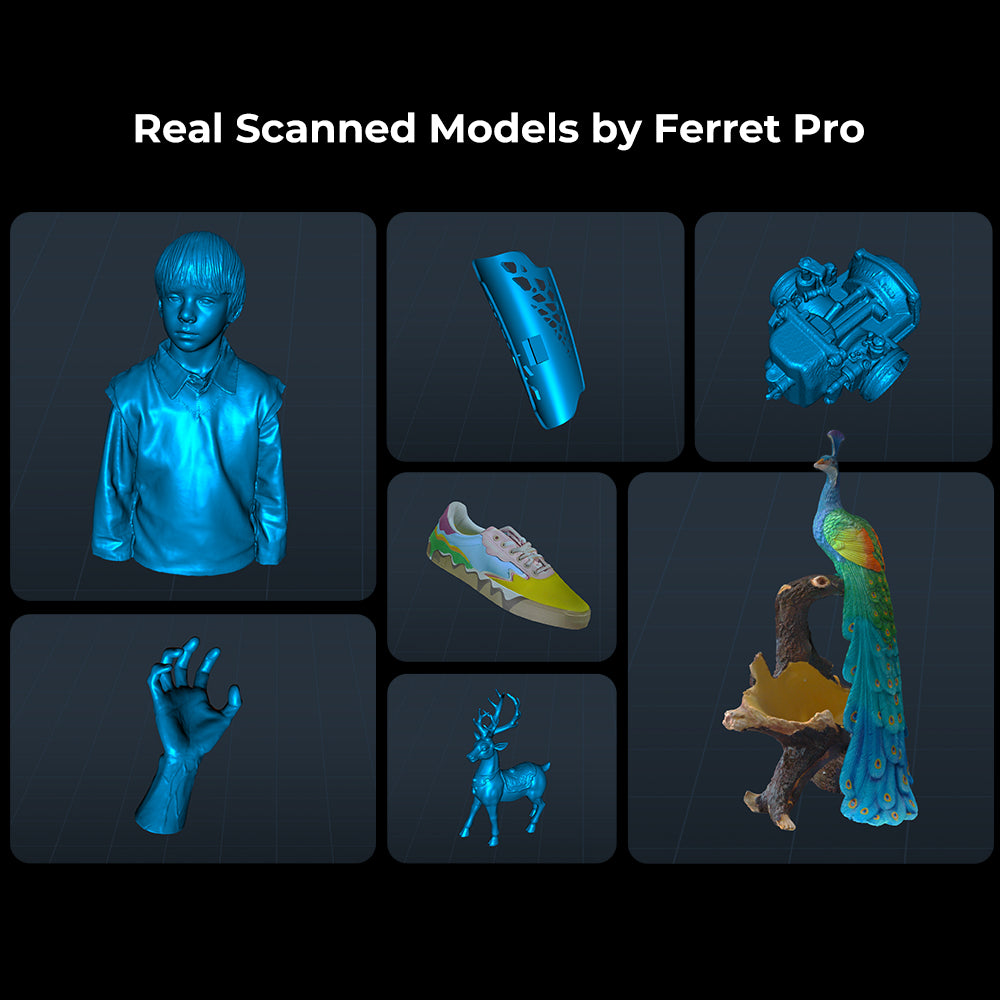 Escáner 3D Creality CR-Scan Ferret Pro: precisión de 0,1 mm, WiFi 6, imagen 3D anti-vibración y color de 24 bits. Escane