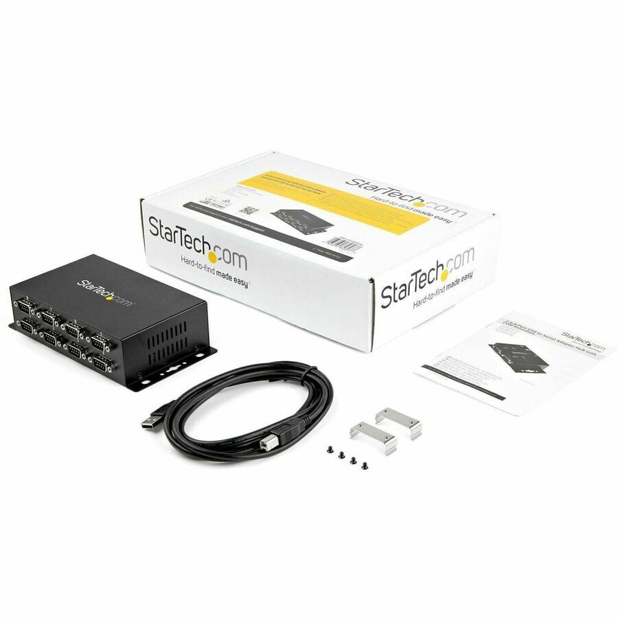 Accesorios de Redes StarTech.com StarTech USB to Serial Adapter Hub 8 Port Industrial Wall Mount Din Rail COM - vista 7