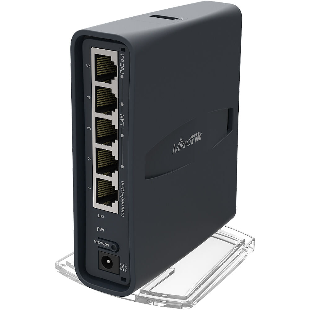 Access Point MikroTik hAP ac lite TC AC750 Dual-Band Wi-Fi 5 Access Point - vista lateral
