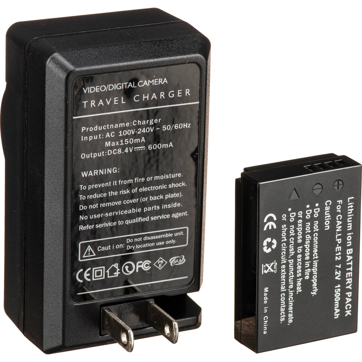 Adaptador de Corriente Bescor LPE12 ,, Coupler & Kit para Select Canon Cameras - vista frontal