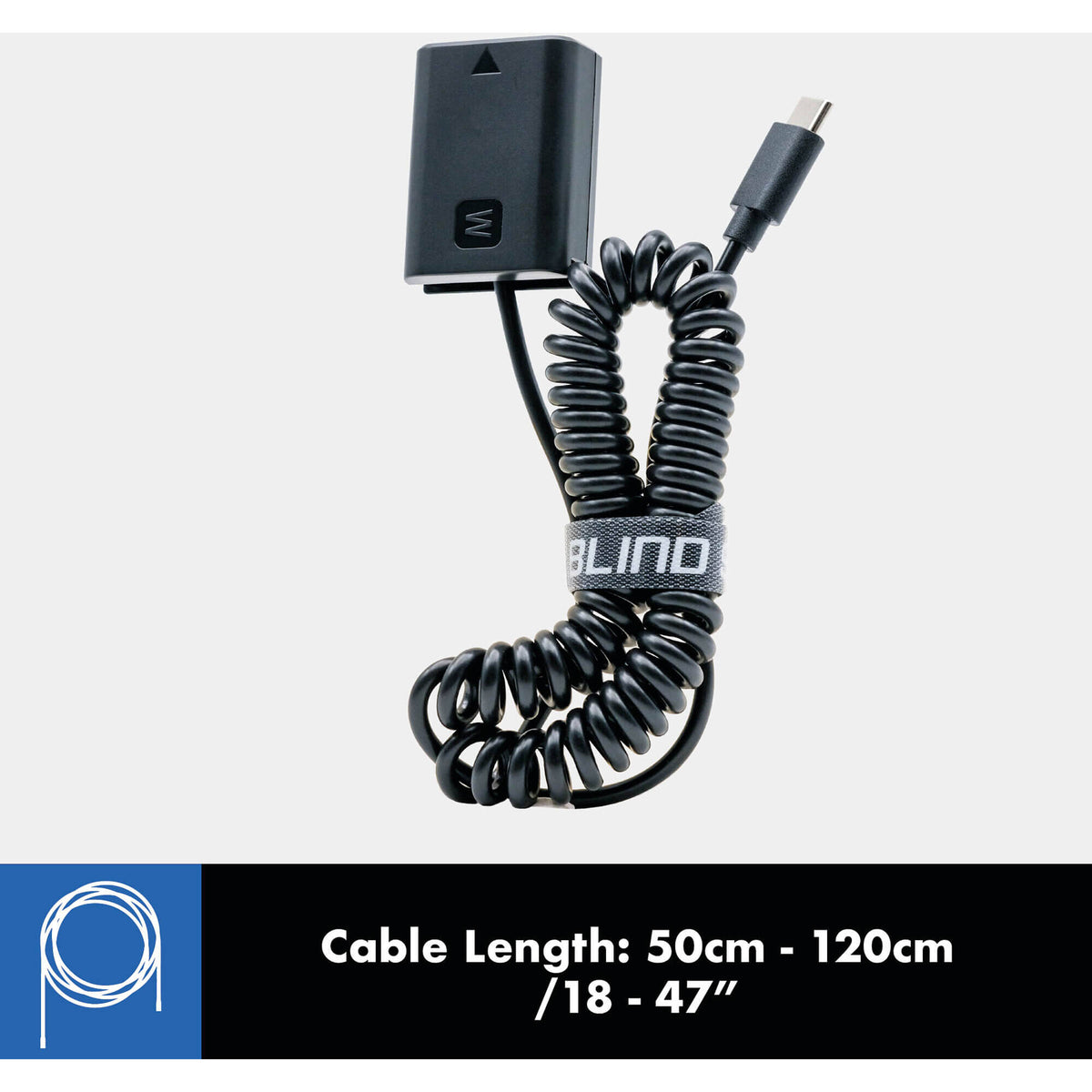Adaptador de Corriente Blind Spot Gear USB-C to Sony NP-FW50 Adapter - vista frontal