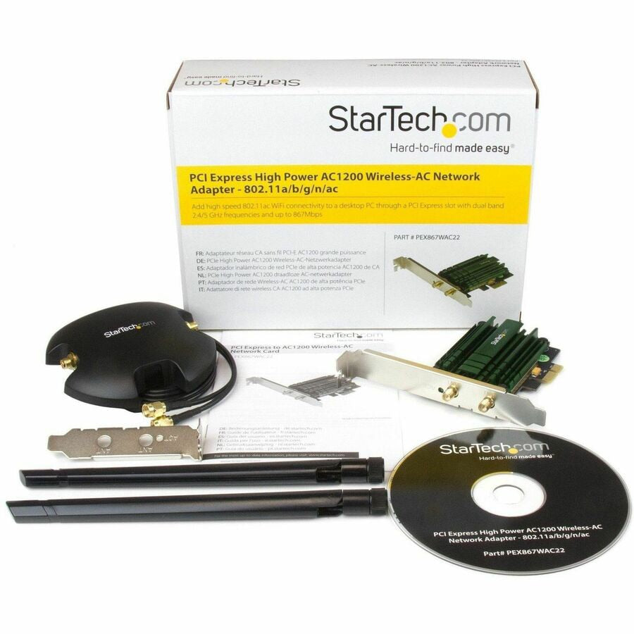 Adaptador WiFi Red StarTech.com StarTech PCI Express AC1200 Dual Band Wireless-AC Network Adapter - vista 4