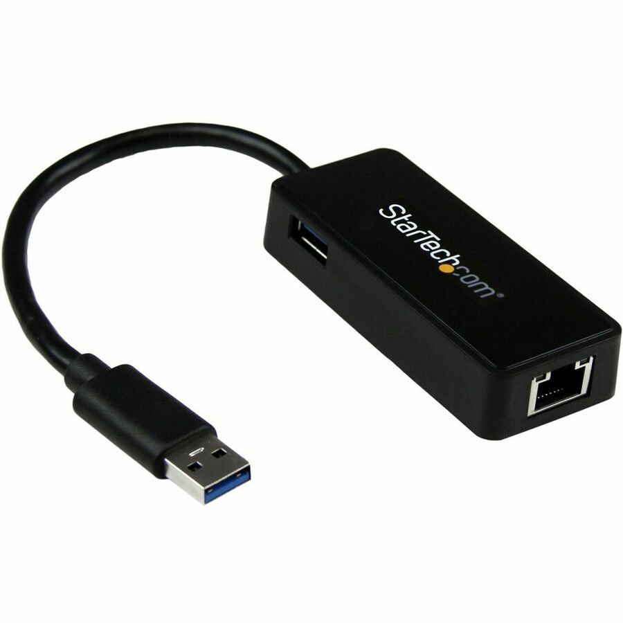Adaptador WiFi Red StarTech.com StarTech USB 3.0 to Gigabit Ethernet NIC Network Adapter w/USB Port - vista 1