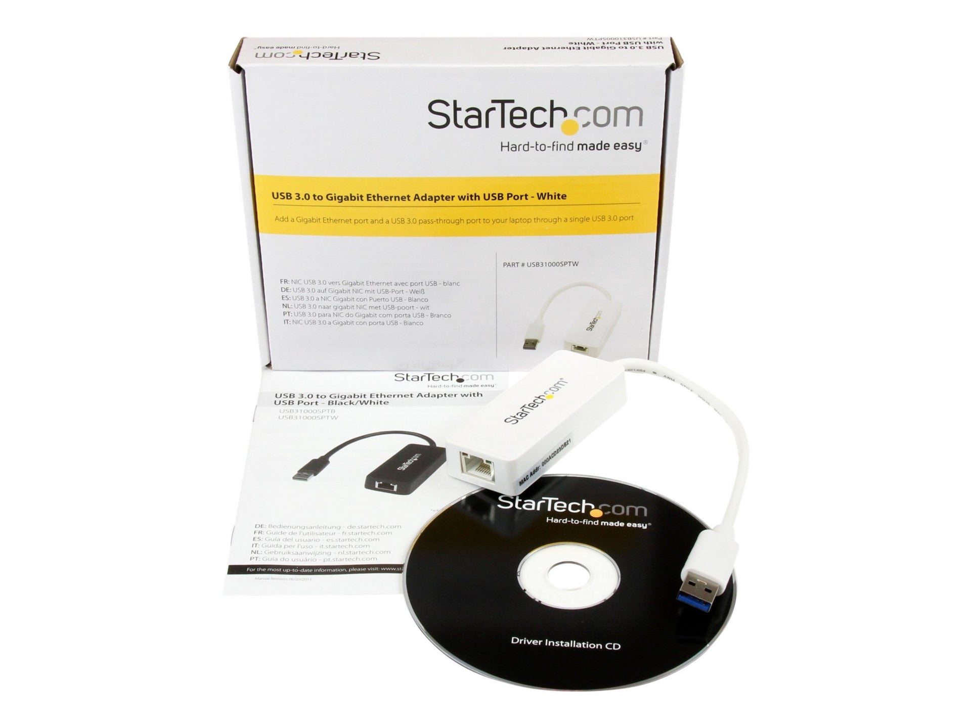 Adaptador WiFi Red StarTech.com StarTech USB 3.0 to Gigabit Ethernet NIC Network Adapter w/USB Port - vista 2