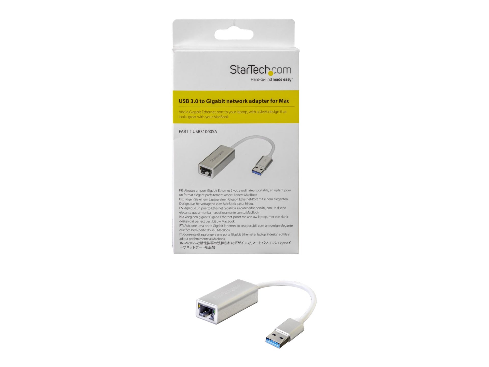 Adaptador WiFi Red StarTech.com StarTech USB 3.0 to Gigabit Ethernet NIC Network Adapter - vista 2