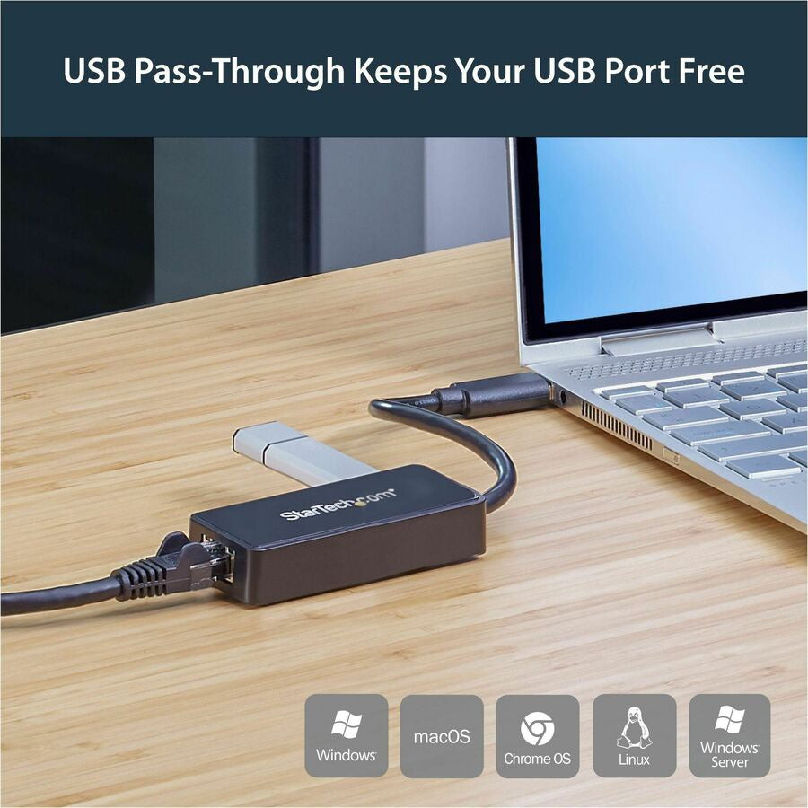 Adaptador WiFi Red StarTech.com StarTech USB 3.0 to Gigabit Ethernet NIC Network Adapter w/USB Port - vista 7