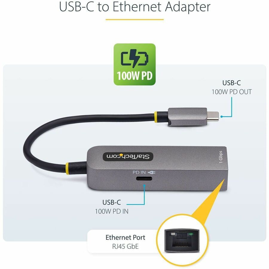 Adaptador WiFi Red StarTech.com StarTech USB-C to Ethernet Adapter - vista 2