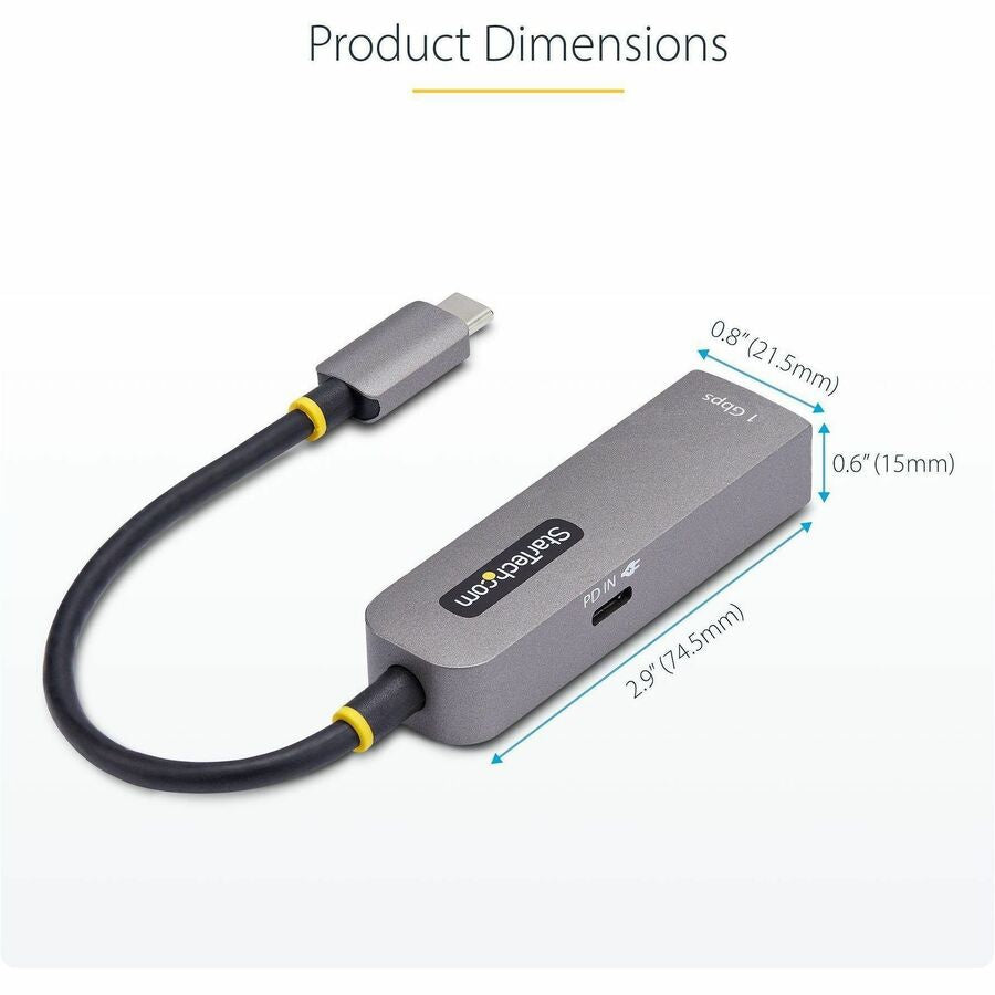 Adaptador WiFi Red StarTech.com StarTech USB-C to Ethernet Adapter - vista 5