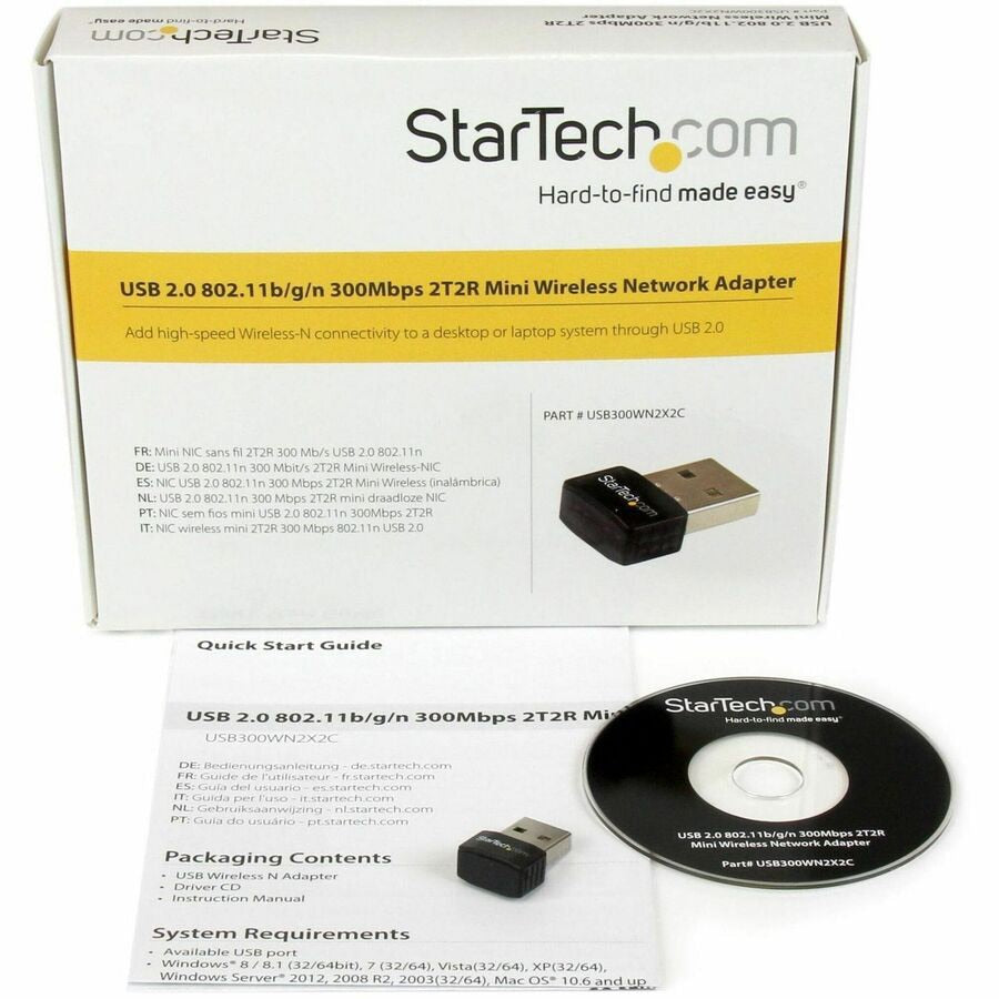 Adaptador WiFi Red StarTech.com StarTech USB WiFi Adapter - vista 2