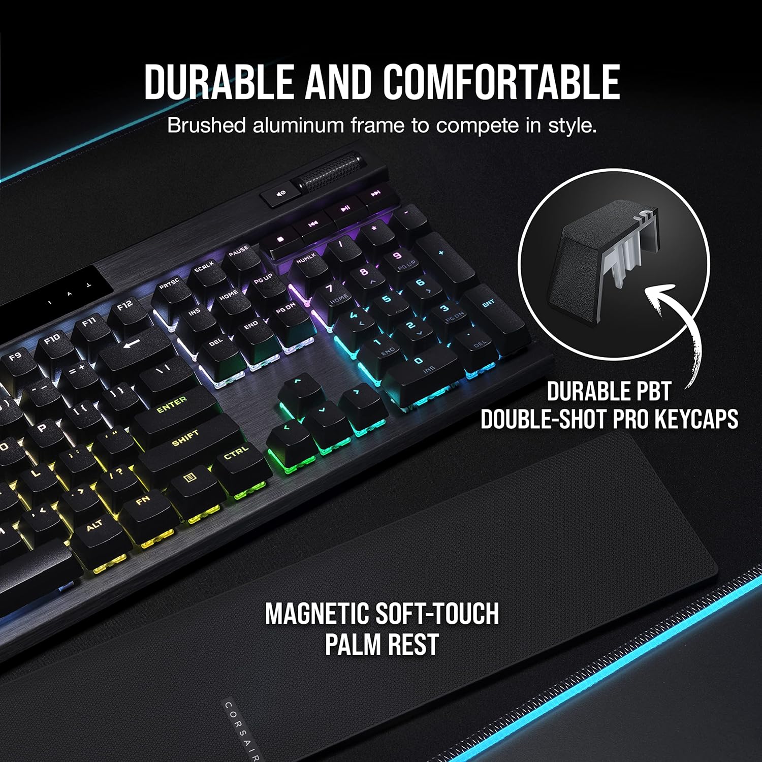 Teclado mecanico Corsair K70 RGB PRO Cherry MX Brown — vista 3