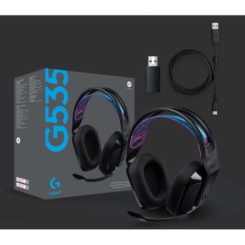 Auriculares de gaming Logitech G535 Inalámbrico Sobre la oreja Estéreo - Negro - Binaural - Cerrado - 1200cm - - imagen 10