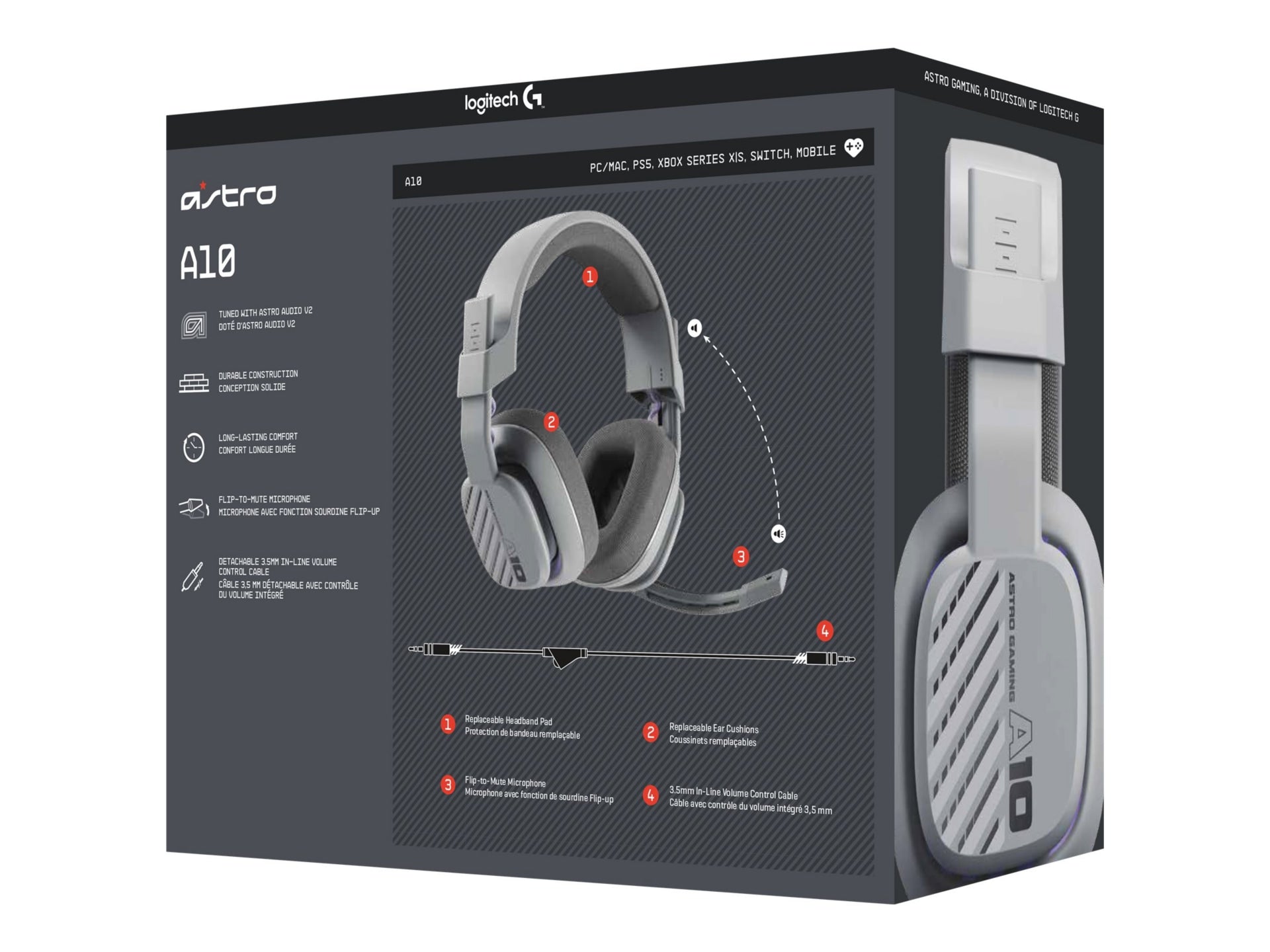 Auriculares Gaming Astro Logitech G Astro A10 Wired Gaming Headset - vista 6
