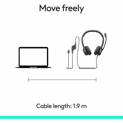 Auriculares Logitech H390 Cableado Sobre la cabeza Estéreo - Negro - Binaural - Supra-aural - 32Ohm - 20Hz a 2 - imagen 9