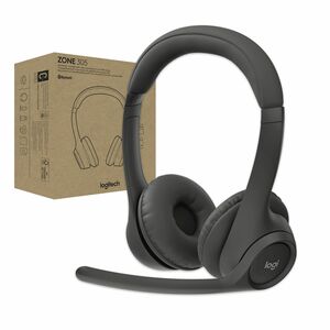 Auriculares Logitech Zone 305 Inalámbrico Sobre la cabeza Estéreo - Negro - Certificación Microsoft Teams - Bi - imagen 10