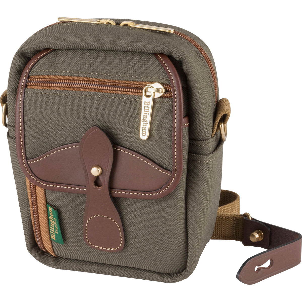 Bandolera Billingham Compact Stowaway (Sage FibreNyte / Chocolate Leather Trim, 1.8) - vista principal