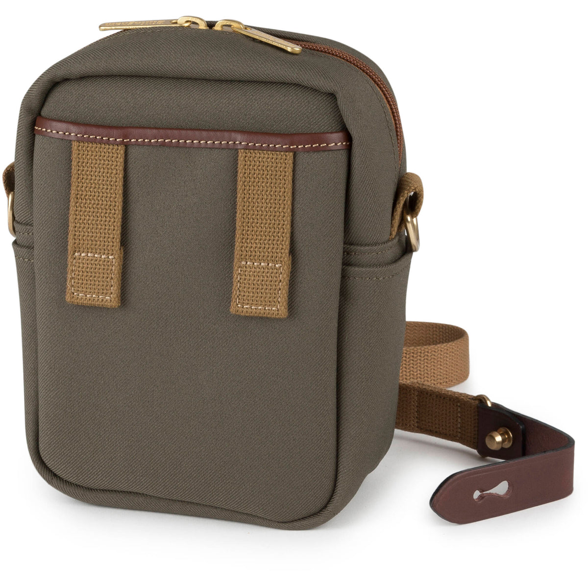 Bandolera Billingham Compact Stowaway (Sage FibreNyte / Chocolate Leather Trim, 1.8) - vista frontal