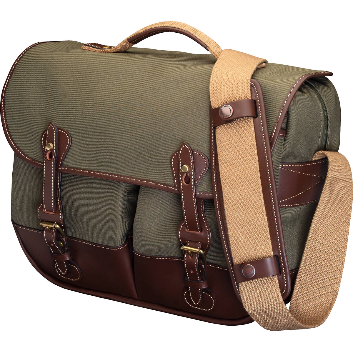 Bandolera Billingham Eventer MKII (Sage Fibrenyte y Chocolate Leather) - vista principal
