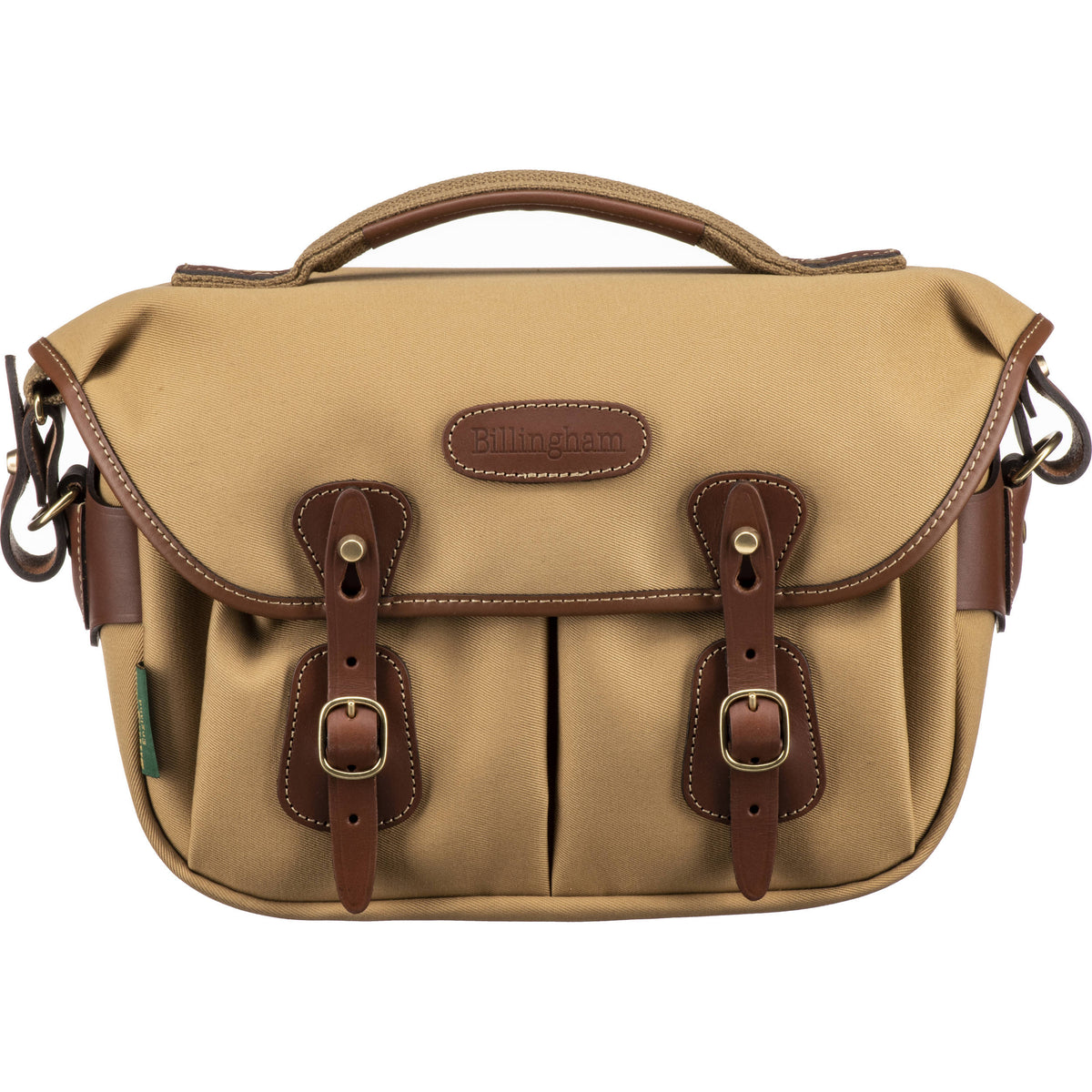Bandolera Billingham Hadley Chico Pro (Khaki Canvas/Beige Leather Trim, 5L) - vista frontal