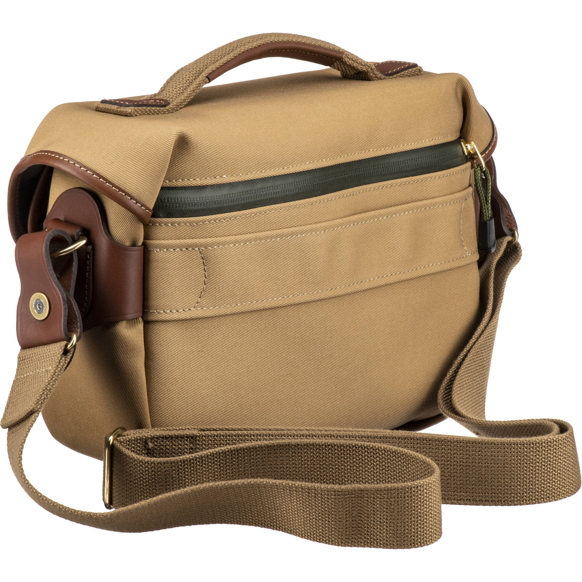 Bandolera Billingham Hadley Chico Pro (Khaki Canvas/Beige Leather Trim, 5L) - vista trasera