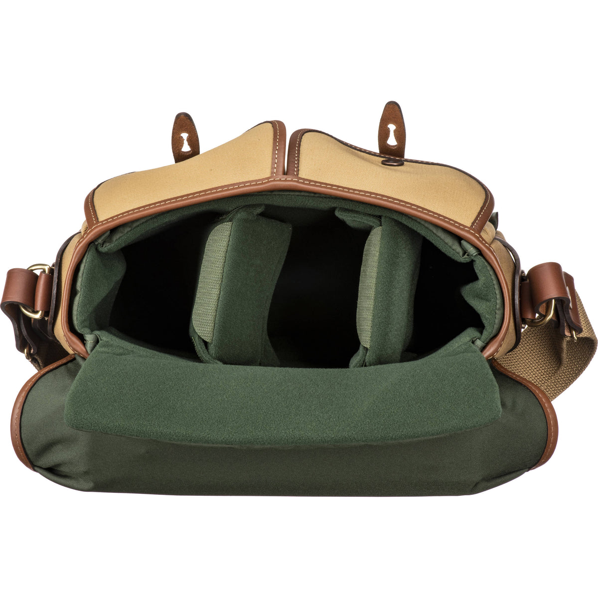 Bandolera Billingham Hadley Chico Pro (Khaki Canvas/Beige Leather Trim, 5L) - vista lateral