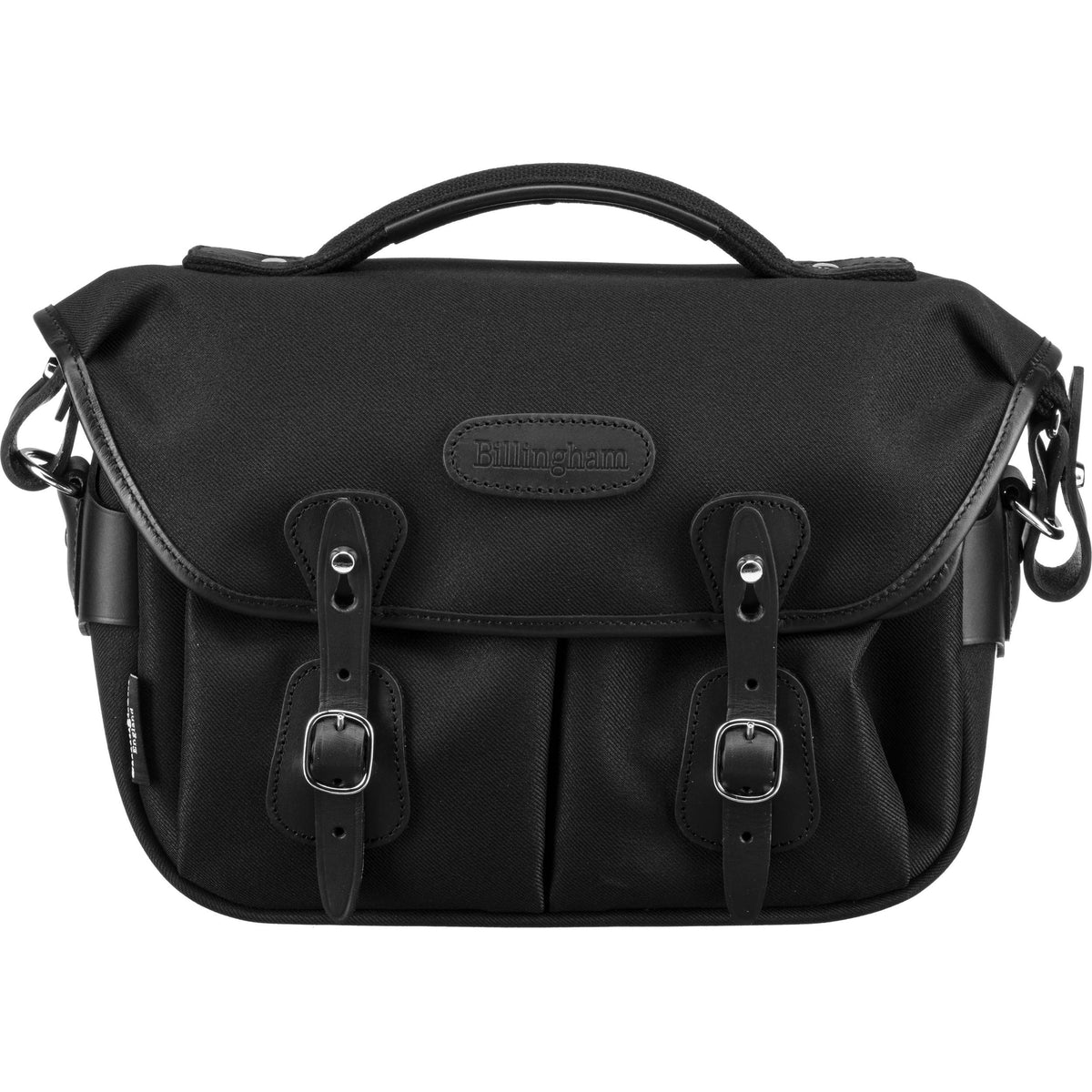 Bandolera Billingham Hadley Chico Pro (Negro FibreNyte/Negro Leather Trim, 5L) - vista frontal