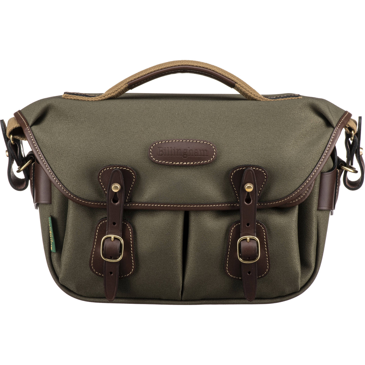 Bandolera Billingham Hadley Chico Pro (Sage FibreNyte/Chocolate Leather Trim, 5L) - vista trasera