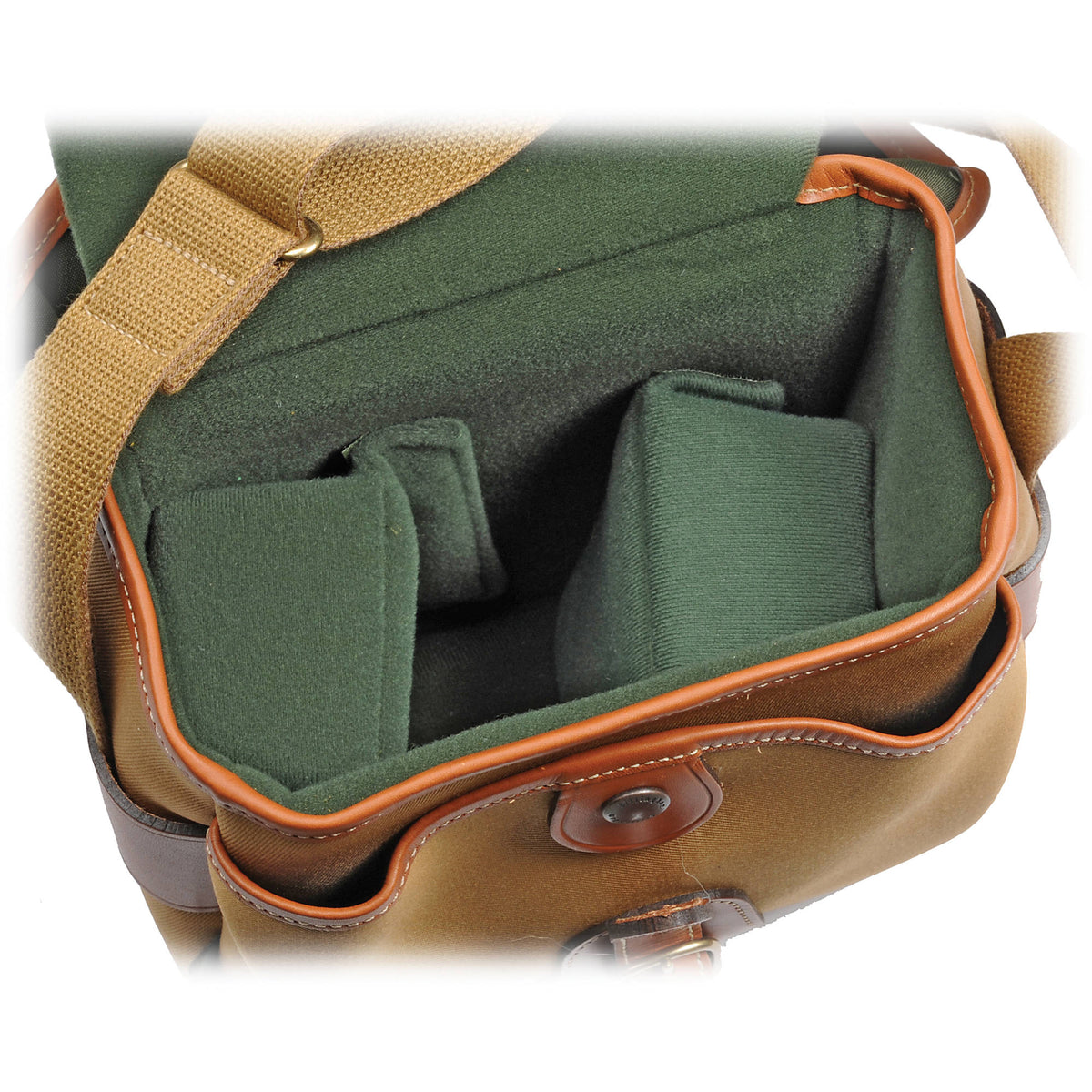 Bandolera Billingham Hadley Digital (Khaki Canvas / Beige Leather Trim, 3L) - vista frontal