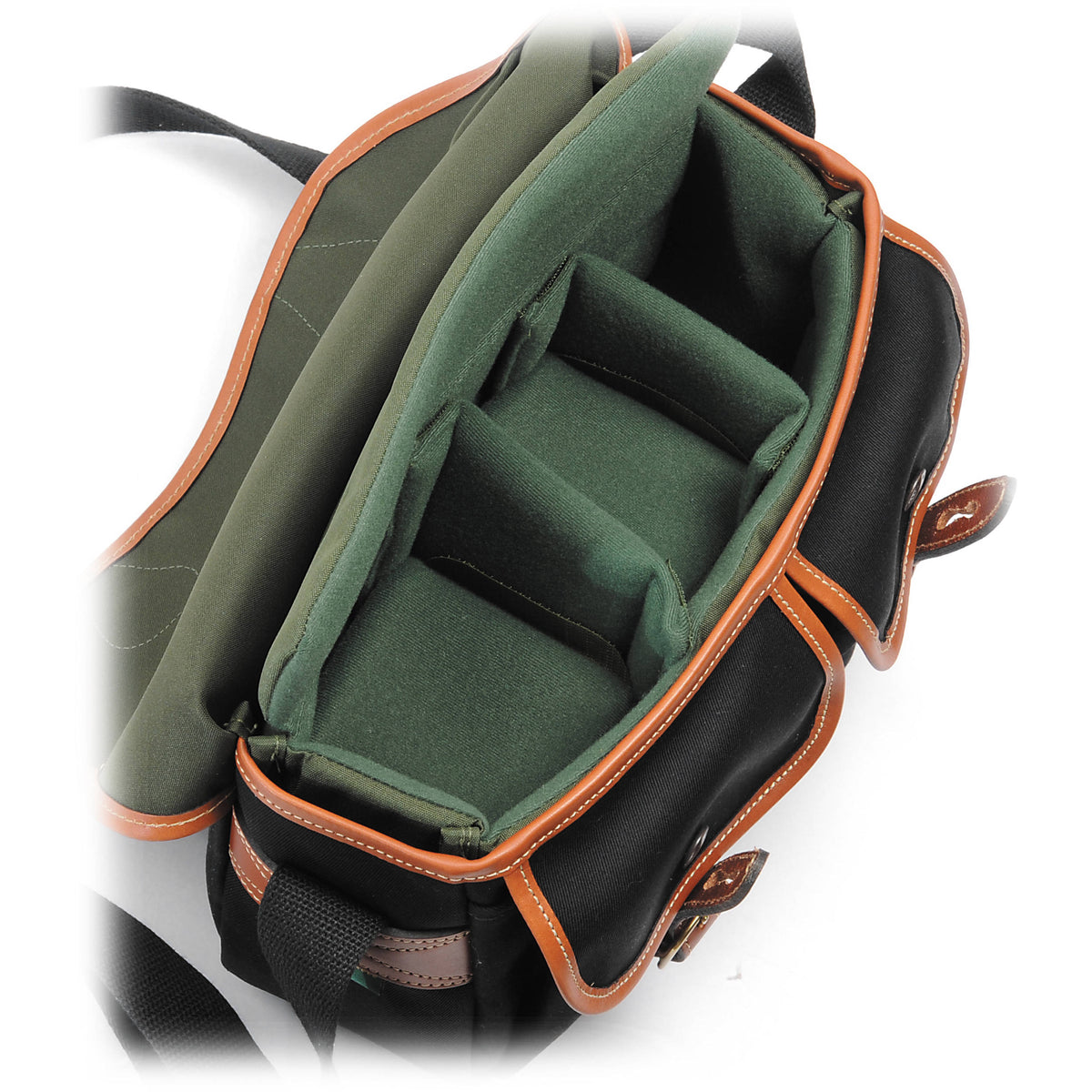 Bandolera Billingham Hadley (Negro con Beige Leather Trim, Chico) - vista frontal