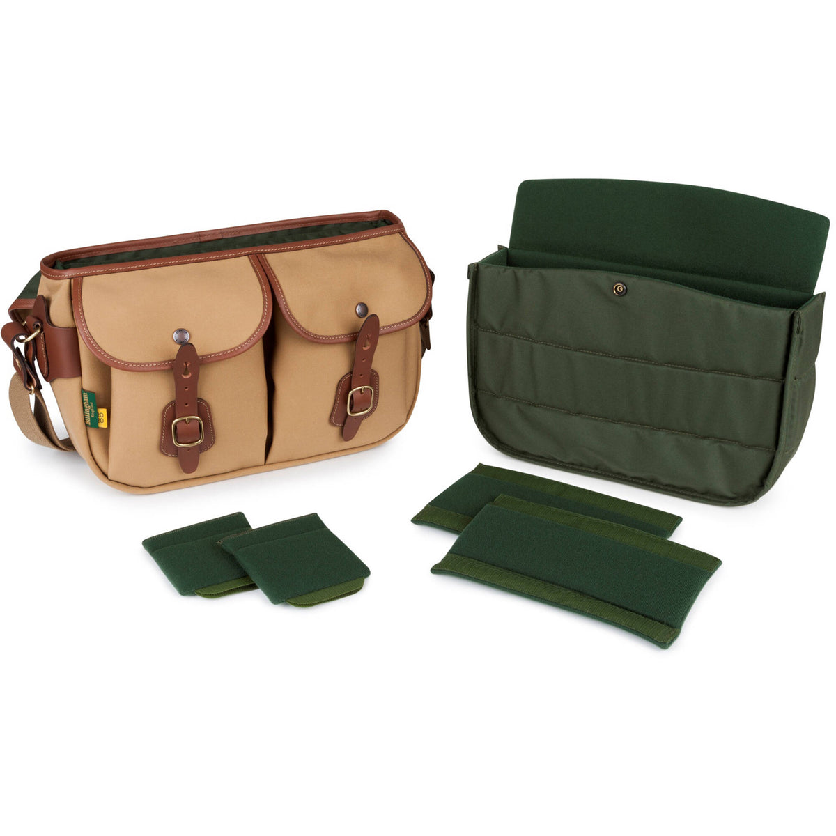 Bandolera Billingham Hadley Pro 2020 (Khaki Canvas y Beige Leather Trim) - en uso