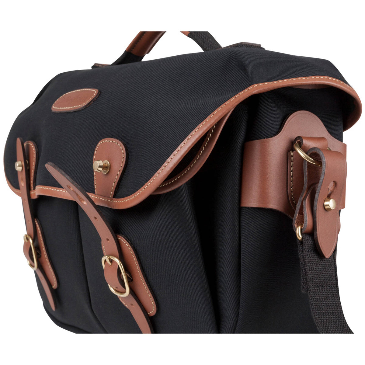 Bandolera Billingham Hadley Pro 2020 (Negro Canvas y Beige Leather Trim) - vista lateral