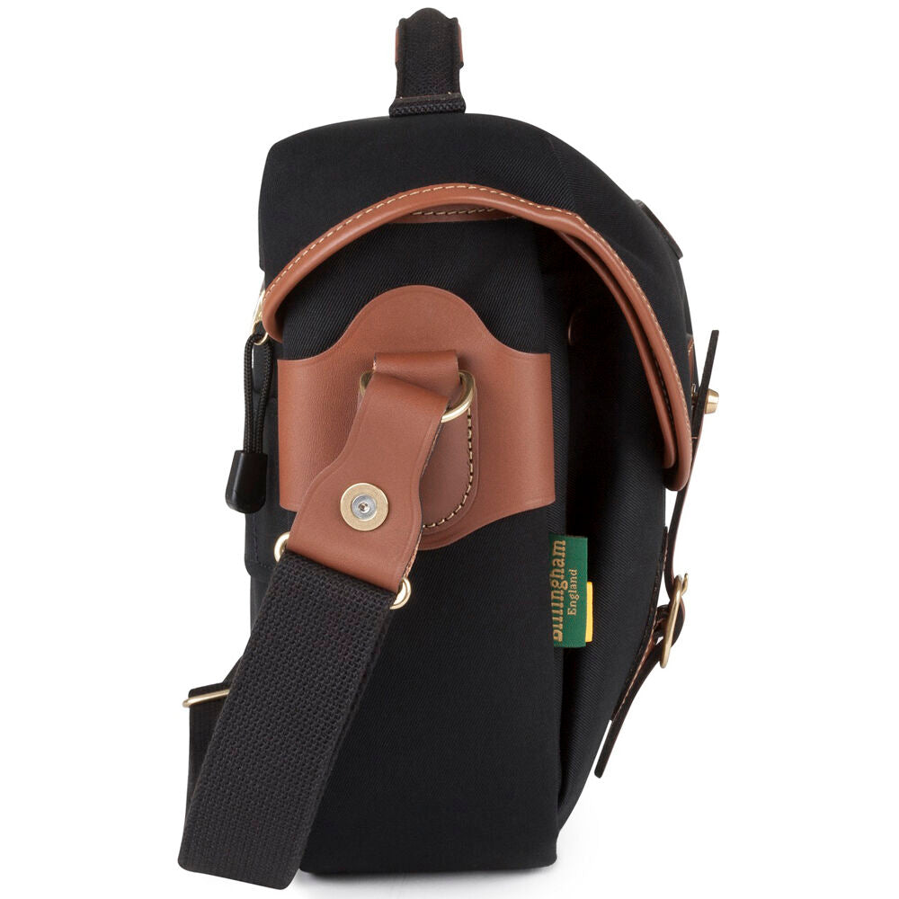Bandolera Billingham Hadley Pro 2020 (Negro Canvas y Beige Leather Trim) - puertos y conexiones