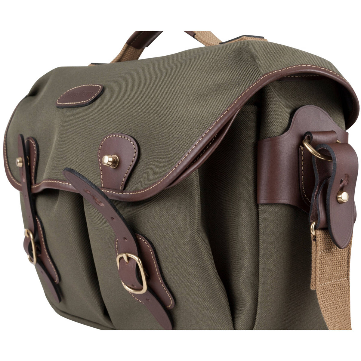 Bandolera Billingham Hadley Pro 2020 (Sage FibreNyte y Chocolate Leather Trim) - vista lateral
