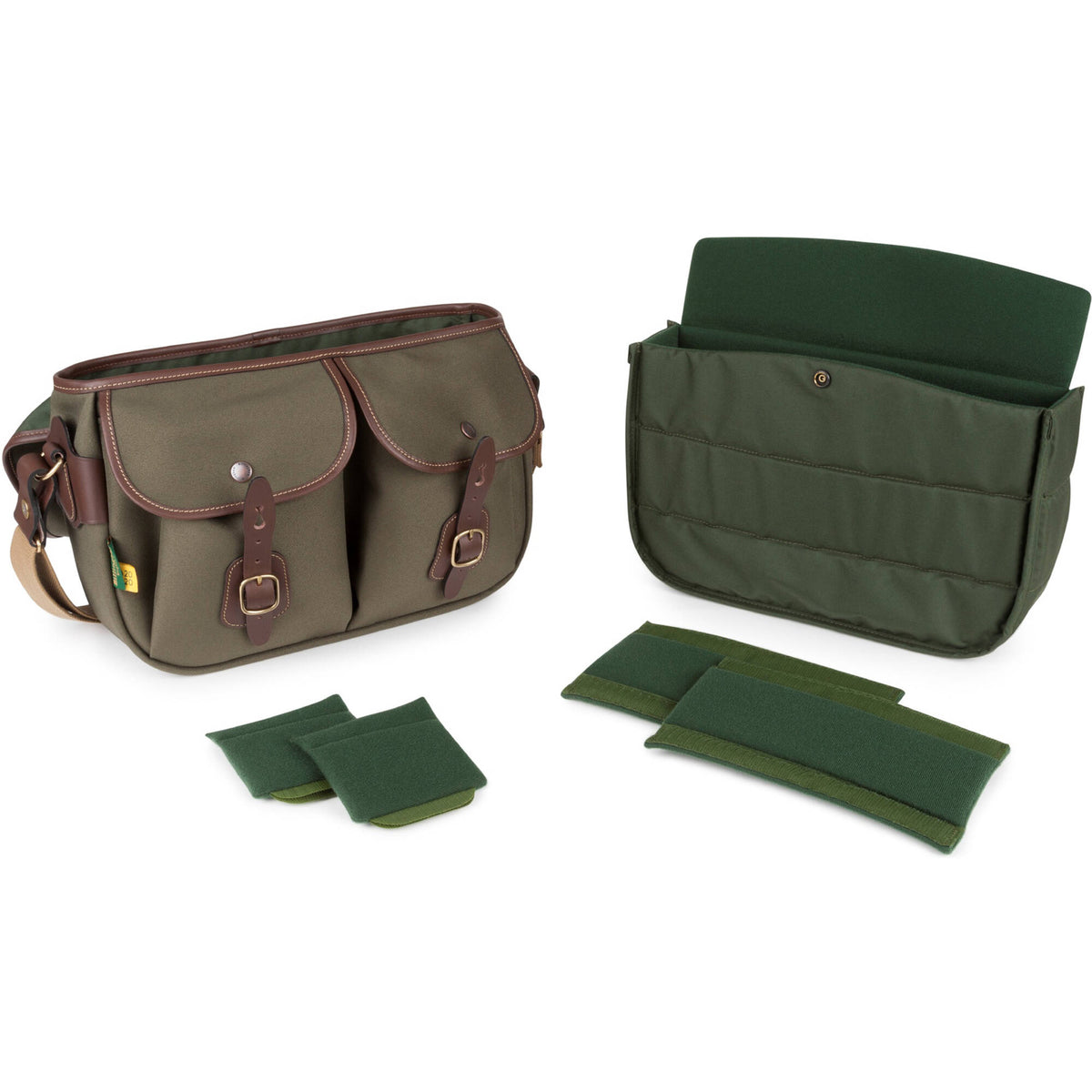Bandolera Billingham Hadley Pro 2020 (Sage FibreNyte y Chocolate Leather Trim) - detalle