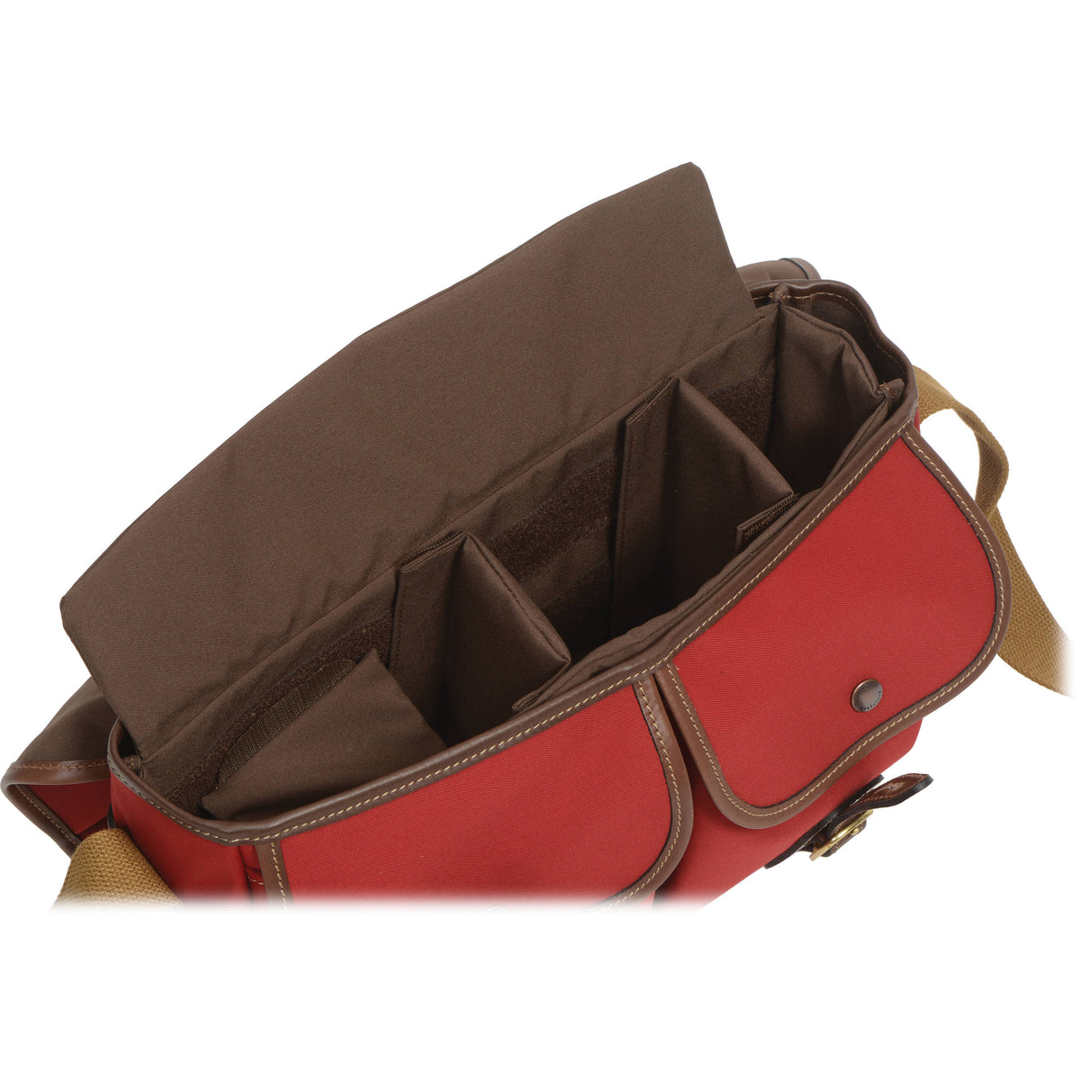 Bandolera Billingham Hadley Pro (Burgundy Canvas / Chocolate Leather Trim, 8.5L) - vista frontal
