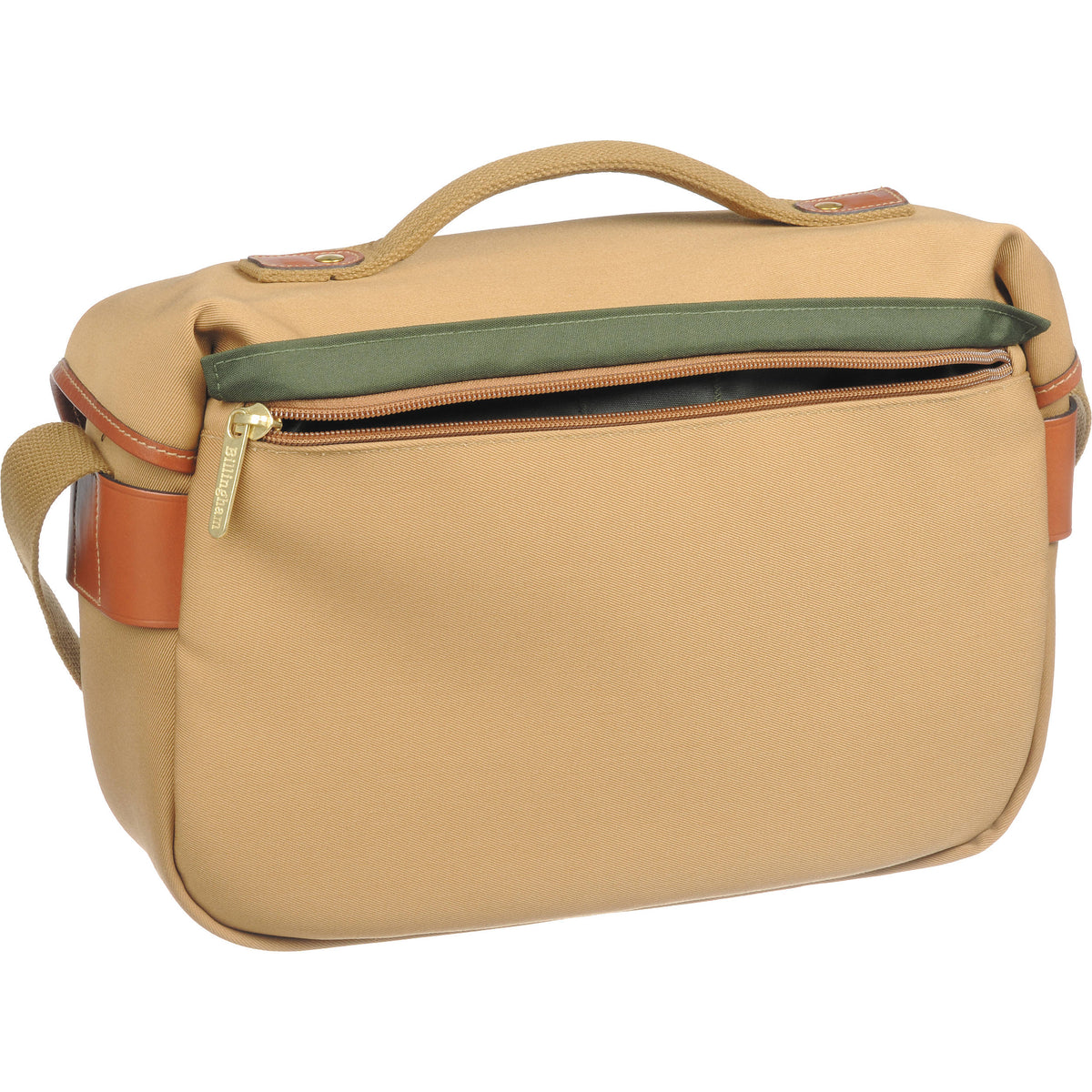 Bandolera Billingham Hadley Pro (Khaki Canvas / Beige Leather Trim, 8.5L) - vista lateral