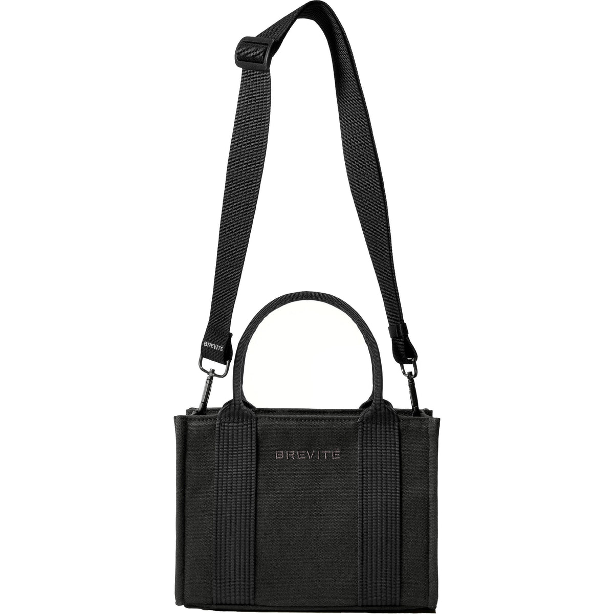 Bandolera Brevite The Anywhere Tote (Triple Negro) - contenido de la caja