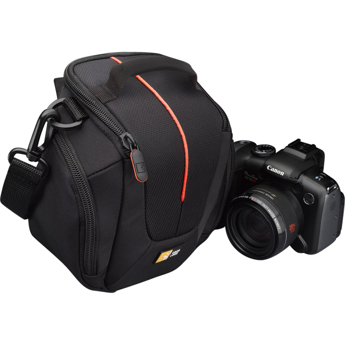 Bandolera Case Logic DCB-304 para zoom largo - en uso
