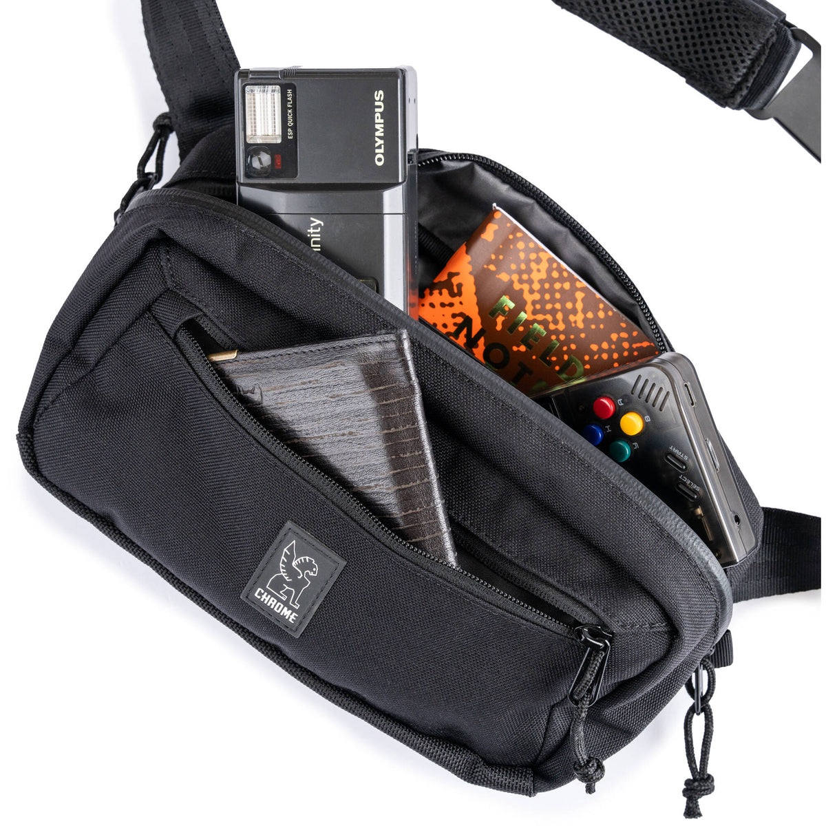 Bandolera Chrome Industries Micro Kadet Sling (Negro, 3L) - vista frontal