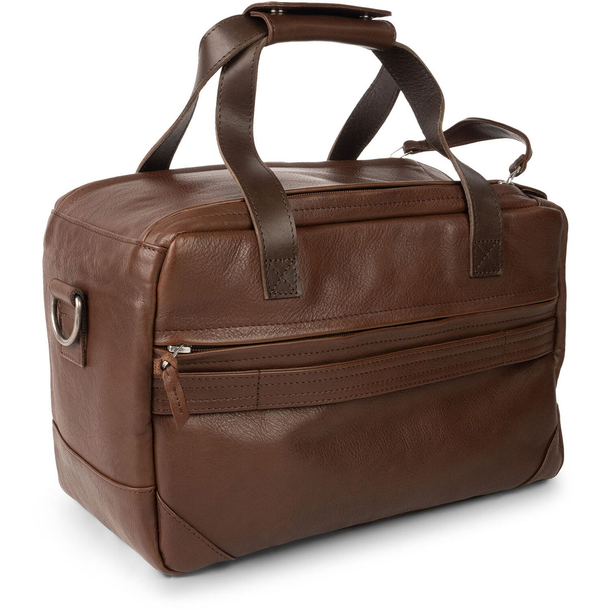 Bandolera compagnon little weekender Gen III (Dark Brown) - puertos y conexiones