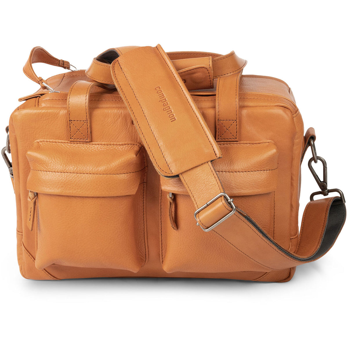 Bandolera compagnon little weekender Gen III (Light Brown) - puertos y conexiones