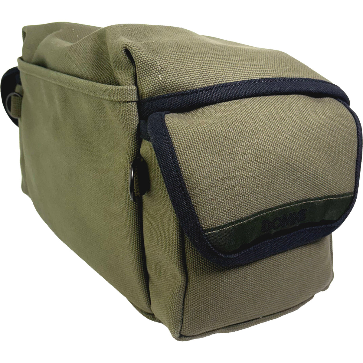 Bandolera Domke F-2 (Basket Weave, Verde oliva) - vista lateral