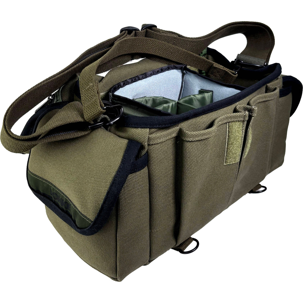 Bandolera Domke F-2 (Basket Weave, Verde oliva) - detalle