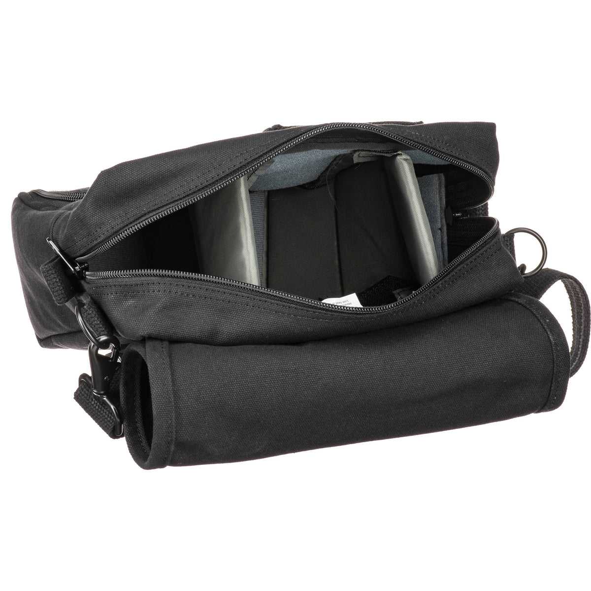 Bandolera Domke F-5XC Grande (Negro) - puertos y conexiones
