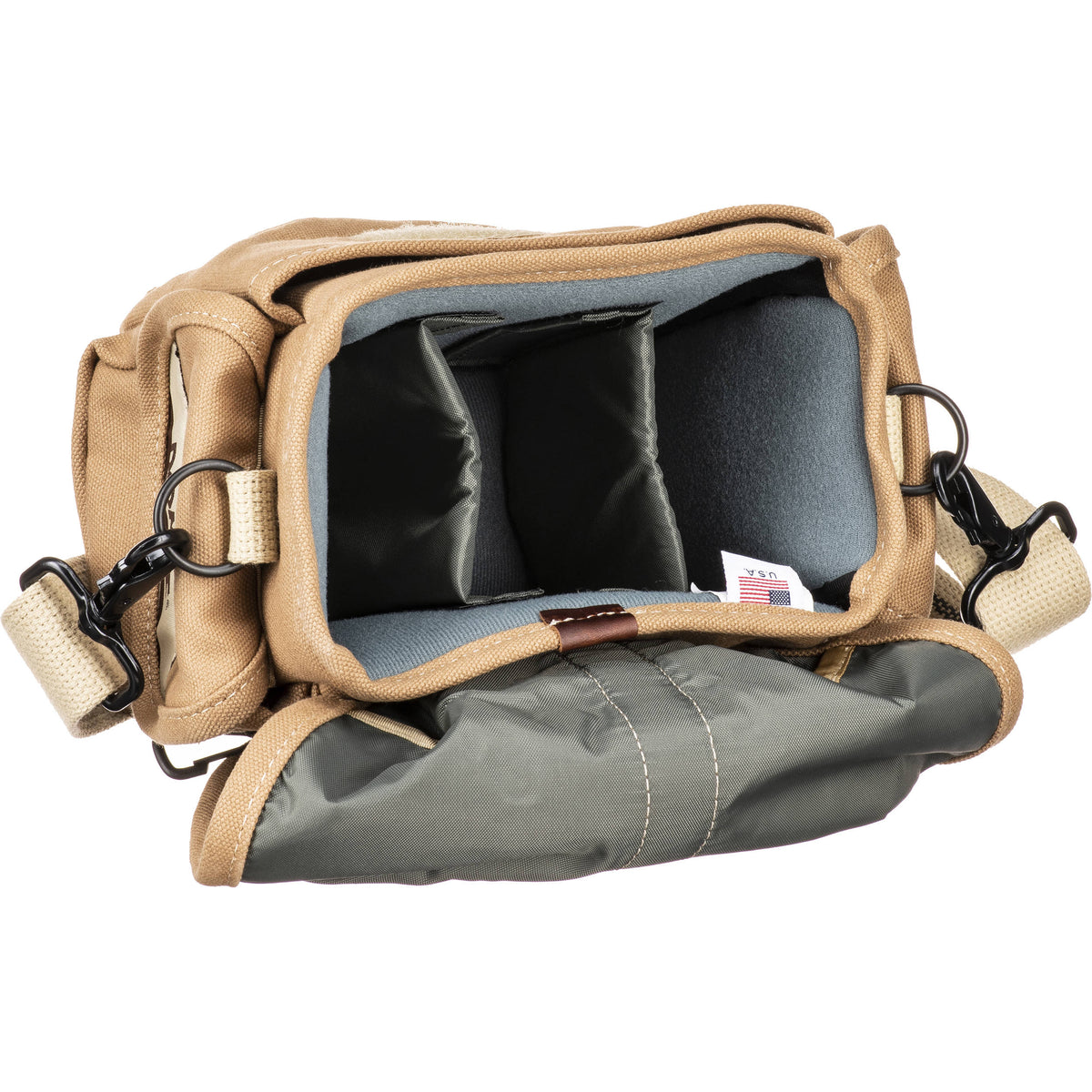 Bandolera Domke F-8 Chico Canvas (Arena) - vista lateral