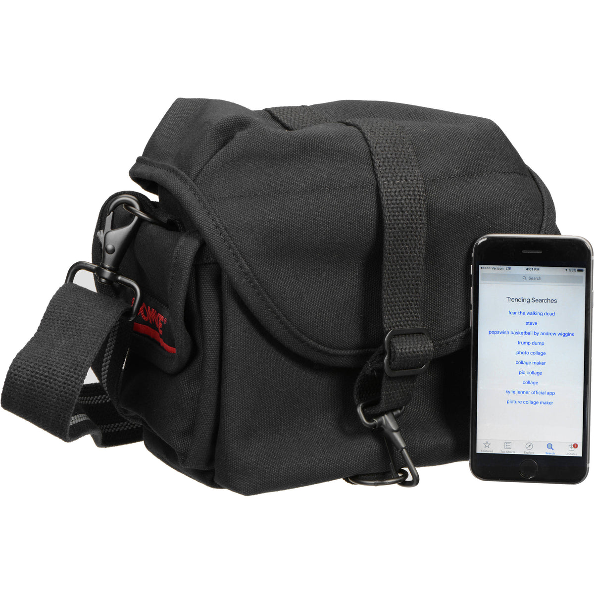 Bandolera Domke F-8 Chico Canvas (Negro) - vista frontal